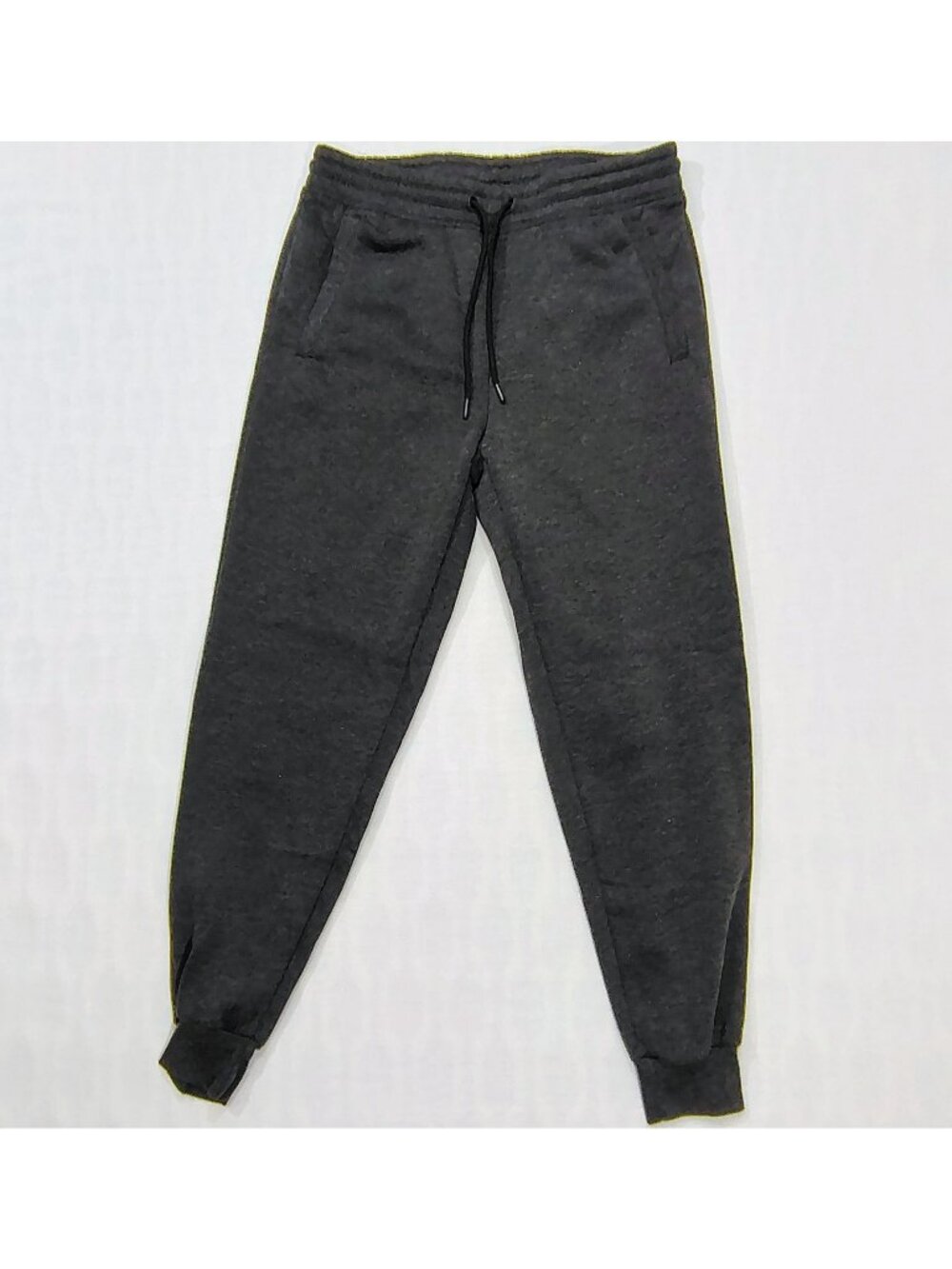 Athletex Dark Gray Fleece-Lined Jogger Sweatpants Mens Size L Drawstring Pockets